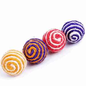 Strona główna kolorowa piłeczka z sizalu dla kota